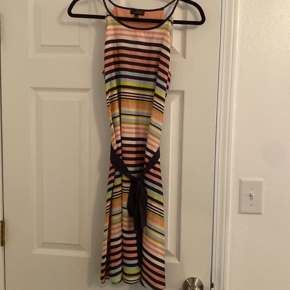 Multicolored flared cocktail dress, size small